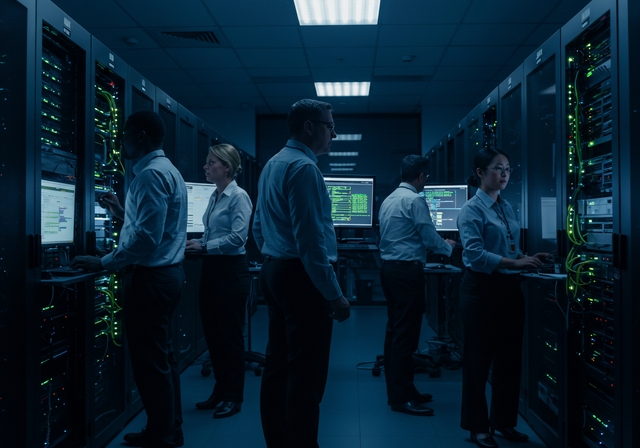 Security team working effectively