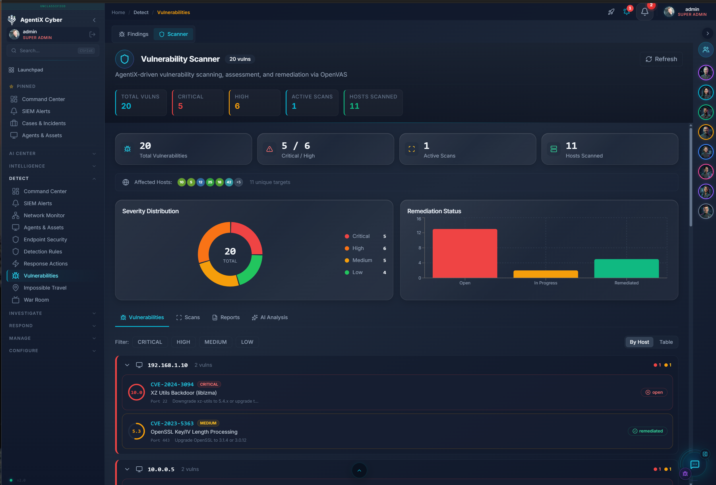 CiBRAI Vulnerability Scanner — clear, prioritised threat view